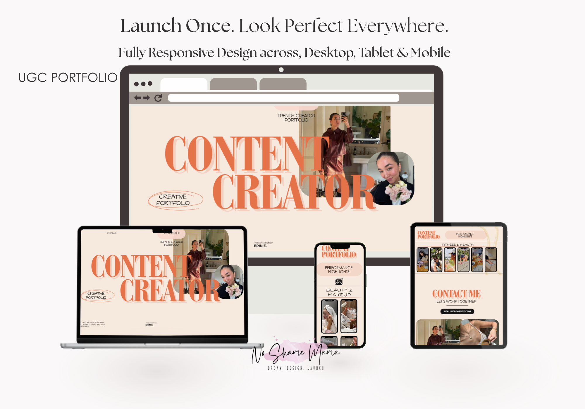 Trendy Creator UGC Portfolio Template | Canva Editable