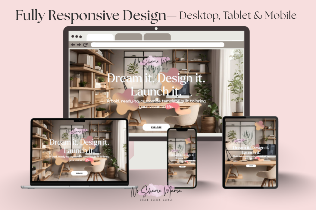 Dream Launch - Canva Editable Website